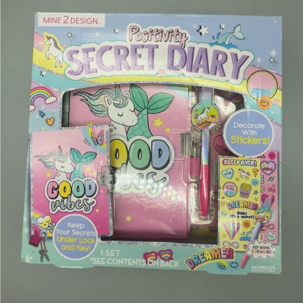 "Positivity Secret Diary" Unicorns set by Mine 2 Design